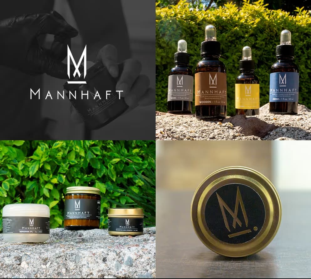 Selected Mannhaft identity applications from the studio archive